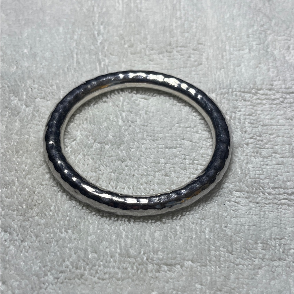 Mexican‎ 925 Silver Hammered Bangle Bracelet